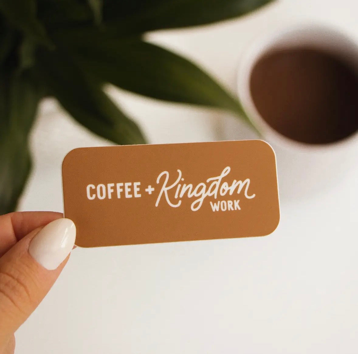 Coffee + Kingdom Work Sticker
| Christian Work & Purpose Encouragement Sticker