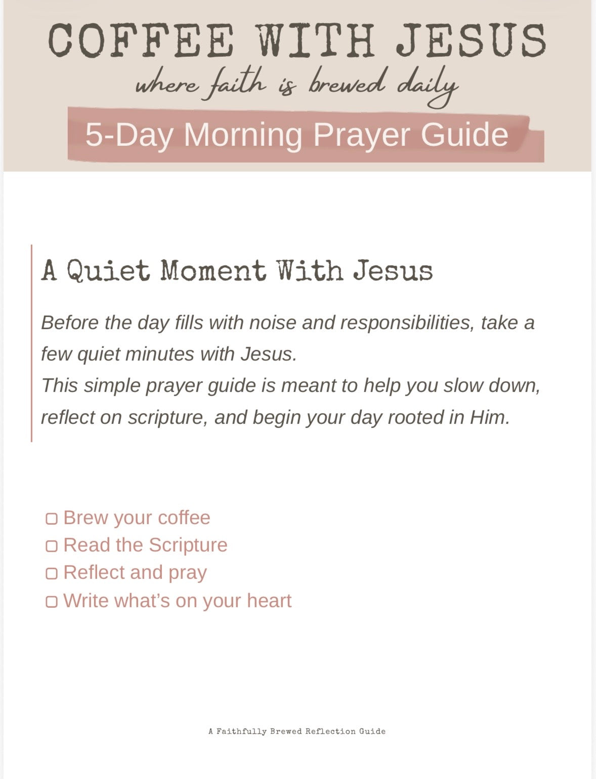 Start Your Morning With Jesus: 5-Day Prayer Guide | Digital Download (Free)